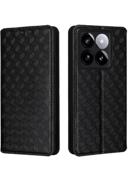 Xiaomi 14T Manyetik Kapatma Kart Yuvaları Için Flip Case Tutucu 3D Desen (Yurt Dışından)
