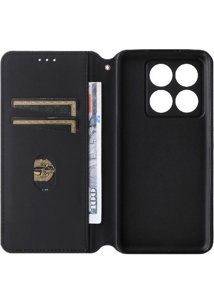 Xiaomi 14T Manyetik Kapatma Kart Yuvaları Için Flip Case Tutucu 3D Desen (Yurt Dışından) fiyatları
