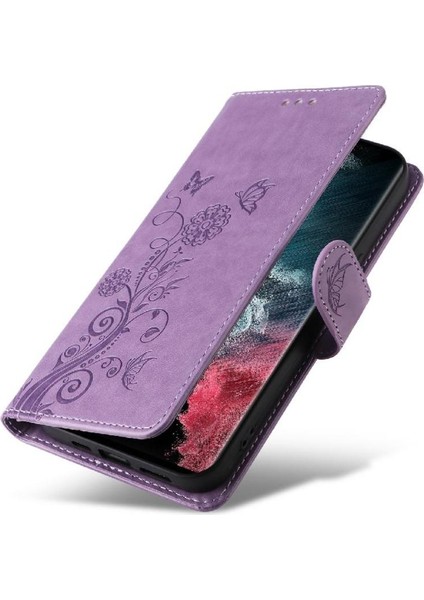 Samsung Galaxy S23 Için Flip Case Ultra Çiçek Flip Kart Yuvaları Deri (Yurt Dışından) fırsatları