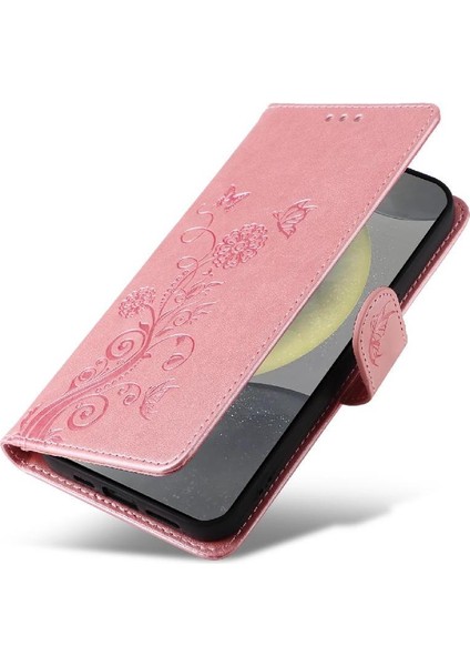 Samsung Galaxy S24 Deri Cardyuvaları Çiçek Flip Case Için Flip Case (Yurt Dışından) fırsatları