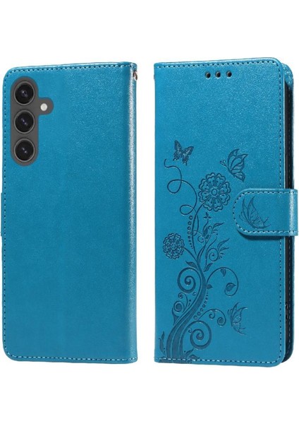 Samsung Galaxy S24 Fe Flip Cardyuvaları Çiçek Deri Için Flip Case (Yurt Dışından)