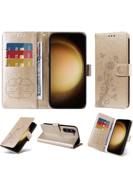 Samsung Galaxy S23 Deri Flip Kart Yuvaları Çiçek Için Flip Case (Yurt Dışından) indirimleri