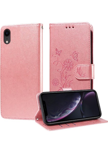 IPhone Xr Çiçek Deri Flip Kart Yuvaları Için Flip Case (Yurt Dışından) modelleri
