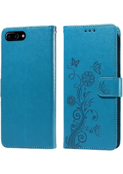 IPhone 6 Için Flip Case Artı Deri Kart Yuvaları Flip Çiçek (Yurt Dışından)