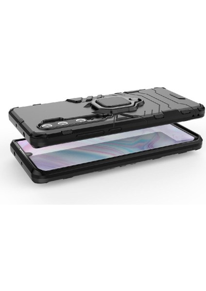 Halka Araba Dağı Kickstand Vaka Xiaomi Mi Cc9 Pro Askeri Sınıf Metal (Yurt Dışından)