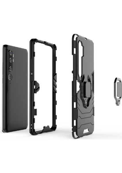 Halka Araba Dağı Kickstand Vaka Xiaomi Mi Cc9 Pro Askeri Sınıf Metal (Yurt Dışından)