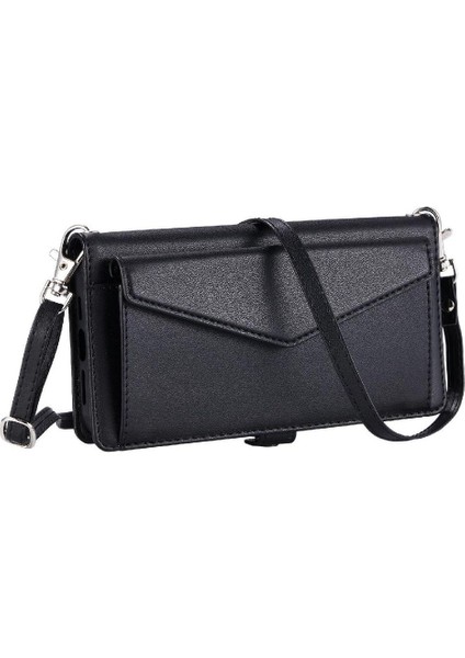 Cüzdan Crossbody Kılıf IPhone 12 Pro Max Kart Tutucu Fermuar Faturaları Yuvası (Yurt Dışından)