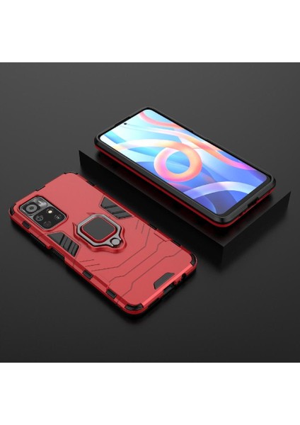 Halka Araba Montaj Kickstand Durumda Xiaomi Redmi Için Not 11T 5g Askeri Sınıf (Yurt Dışından)