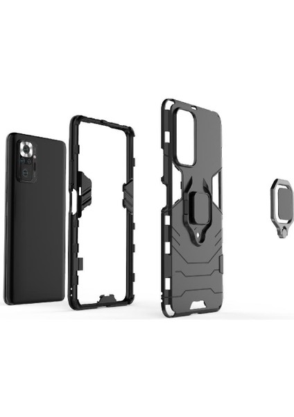Halka Araba Montaj Kickstand Vaka Xiaomi Redmi Not 10 Için Pro Max Darbeye (Yurt Dışından) fiyatları