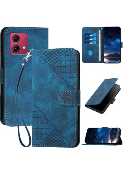Motorola Moto G84 5g Için Ayrılabilir El Kayışı ve Kredi ile Flip Case (Yurt Dışından)