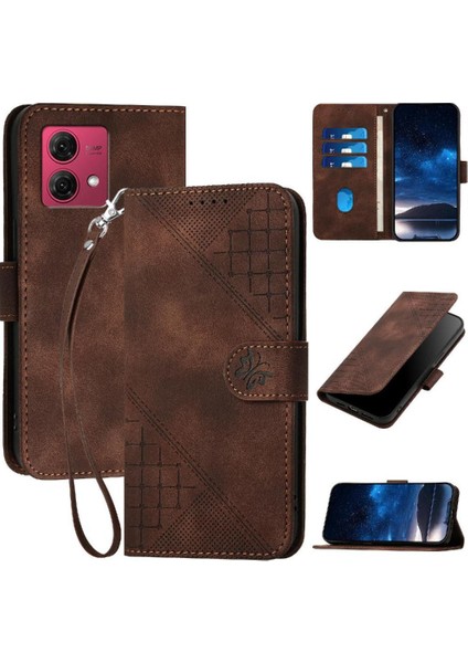Motorola Moto G84 5g Için Ayrılabilir El Kayışı ve Kredi ile Flip Case (Yurt Dışından)
