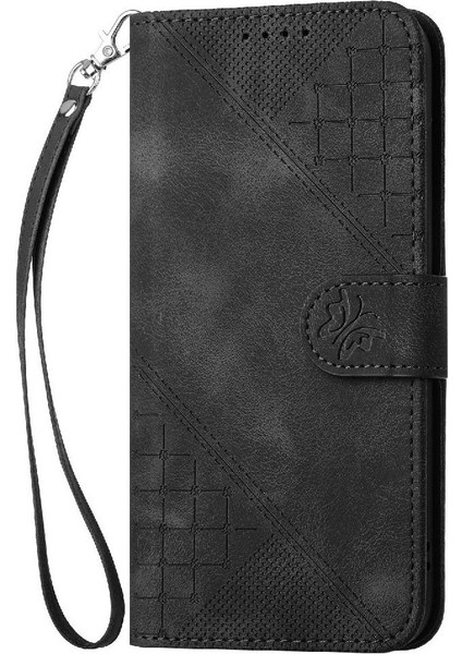 Ayrılabilir El Kayışı Kabartmalı Samsung Galaxy A03 Çekirdek Için Flip Case (Yurt Dışından)