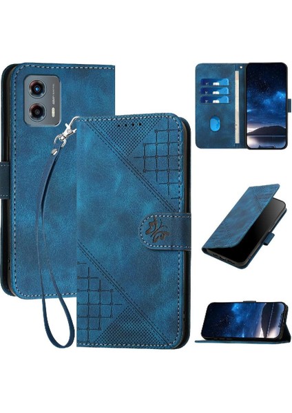 Motorola Moto G 5g 2023 Kabartmalı Kelebek ve Kredi Kartı Için Flip Case (Yurt Dışından)