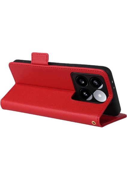 Xiaomi 14T Manyetik Pu Deri Yan Toka Cüzdan Kart Yuvaları Için Flip Case (Yurt Dışından) modelleri