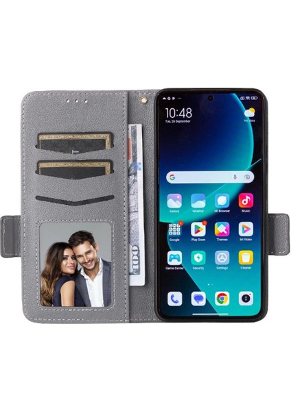 Xiaomi 14T Pro Için Flip Case Kart Yuvaları Tutucu Cüzdan Pu Deri Yan (Yurt Dışından)