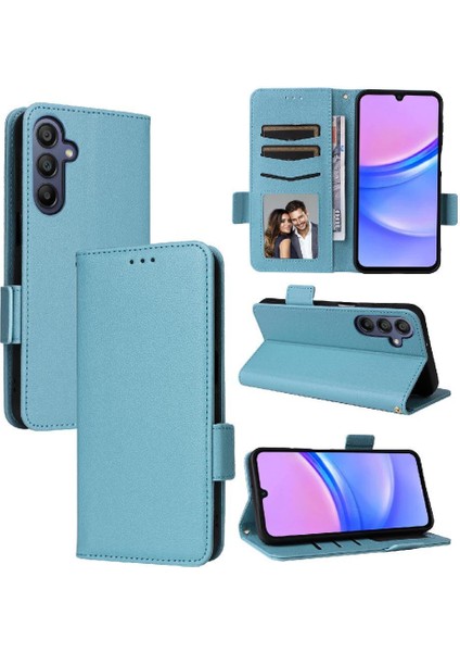 Samsung Galaxy A16 Için Flip Case Yan Toka Manyetik Cüzdan Kart Yuvaları Pu (Yurt Dışından)