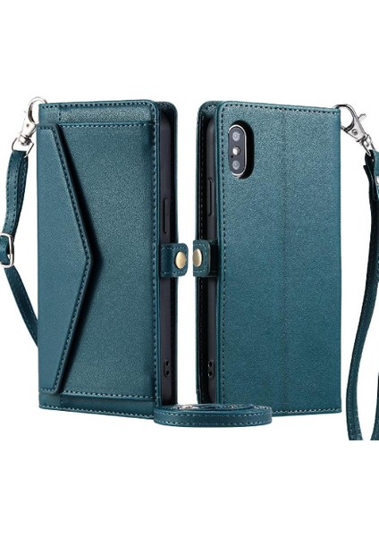 Cüzdan Crossbody Durumda IPhone Xs Max Rfıd Engelleme Fermuar Faturaları Yuvası (Yurt Dışından)