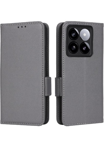 Xiaomi 14T Manyetik Pu Deri Yan Toka Cüzdan Kart Yuvaları Için Flip Case (Yurt Dışından) modelleri