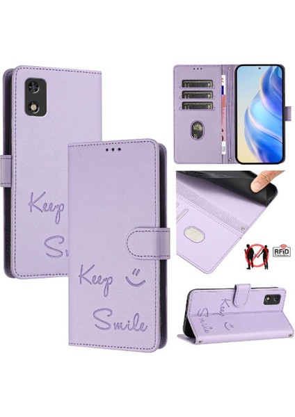 Tecno Pop 5c Flıp Kapak Kart Tutucu Cüzdan Pu Deri Rfıd Için Kılıf (Yurt Dışından)