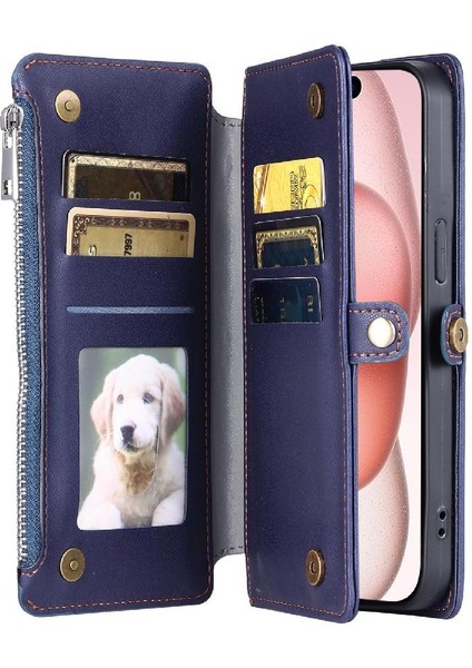 Nokia 2.4 Için Crossbody Durumda Rfıd Engelleme Durumda Cüzdan Fermuar Faturaları Yuvası (Yurt Dışından)