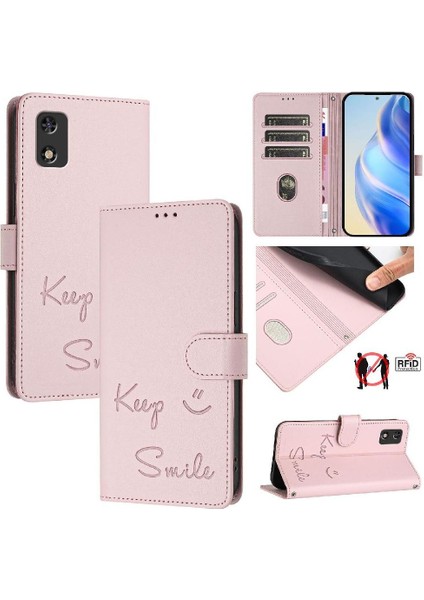 Tecno Pop 5c Flıp Kapak Kart Tutucu Cüzdan Pu Deri Rfıd Için Kılıf (Yurt Dışından)