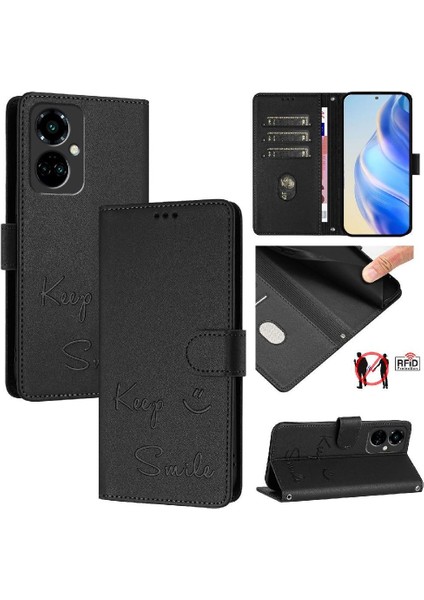 Tecno Camon 19 Pro 5g Için Kılıf Pu Deri Kart Tutucu Cüzdan Kapak Çevirin (Yurt Dışından)