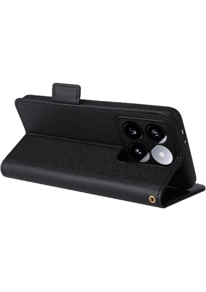 Xiaomi 14T Manyetik Pu Deri Yan Toka Cüzdan Kart Yuvaları Için Flip Case (Yurt Dışından) modelleri