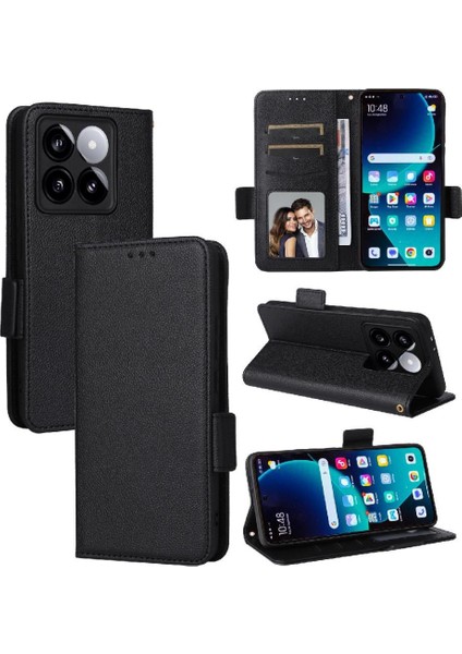 Xiaomi 14T Manyetik Pu Deri Yan Toka Cüzdan Kart Yuvaları Için Flip Case (Yurt Dışından) indirimleri