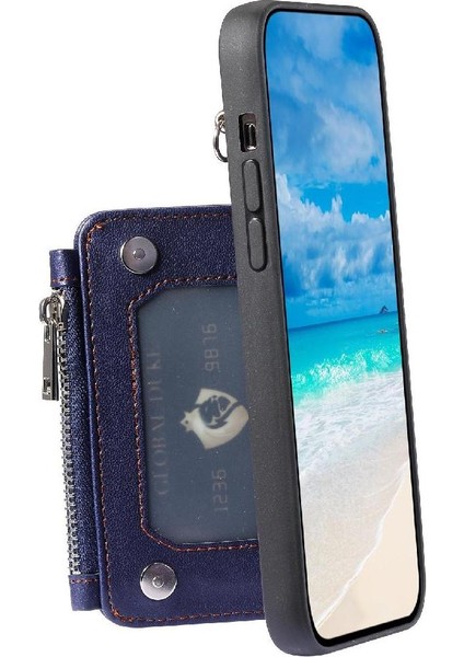 Cüzdan Kılıf IPhone 13 Mini Kickstand Pu Deri Flip Folio Kılıf 3 Kart (Yurt Dışından)