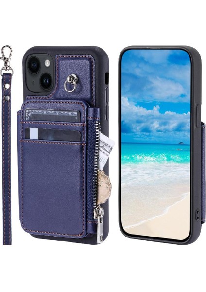 Cüzdan Kılıf IPhone 13 Mini Kickstand Pu Deri Flip Folio Kılıf 3 Kart (Yurt Dışından)