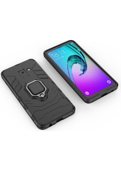 Halka Araba Dağı Kickstand Kılıf Samsung Galaxy A8 2018 Kickstand Metal (Yurt Dışından)