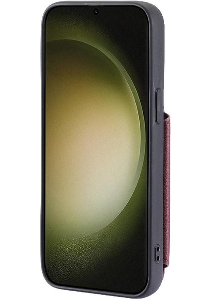 Cüzdan Kılıf Samsung Galaxy S23 Ultra 5g Kickstand 3 Büyük Kart Flip Pu (Yurt Dışından)