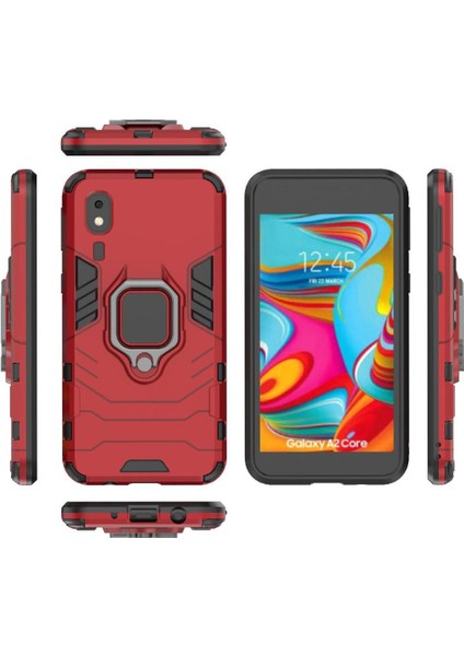 Halka Araba Dağı Kickstand Kılıf Samsung Galaxy A2 Çekirdek Metal Halka Tutucu (Yurt Dışından)
