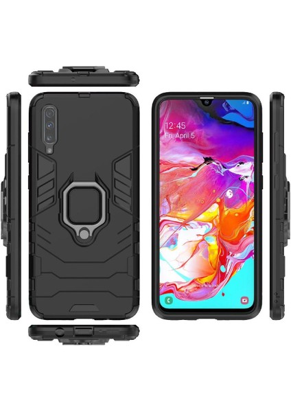 Halka Araba Dağı Kickstand Kılıf Samsung Galaxy A70 Metal Halka Tutucu (Yurt Dışından)