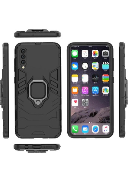 Halka Araba Dağı Kickstand Kılıf Samsung Galaxy A30S Darbeye Askeri (Yurt Dışından)