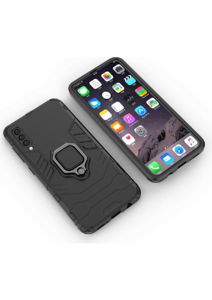 Halka Araba Dağı Kickstand Kılıf Samsung Galaxy A30S Darbeye Askeri (Yurt Dışından)