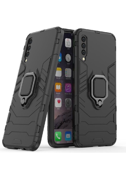 Halka Araba Dağı Kickstand Kılıf Samsung Galaxy A30S Darbeye Askeri (Yurt Dışından)