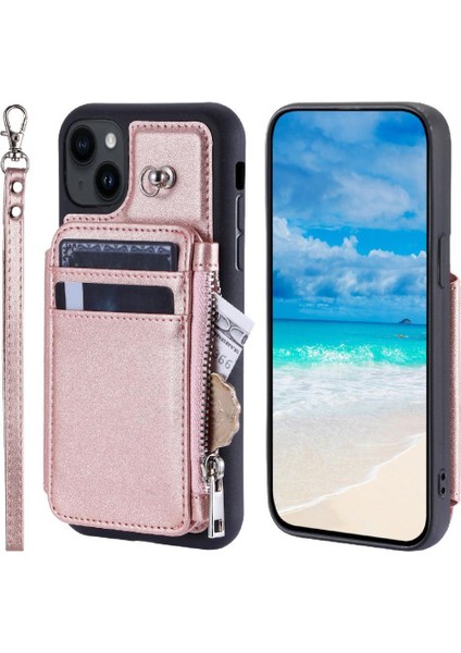 Cüzdan Kılıf IPhone 14 Artı Flip Folio Kılıf Pu Deri 3 Büyük Kart (Yurt Dışından)