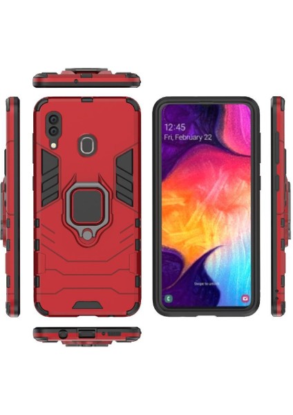 Halka Araba Dağı Kickstand Kılıf Samsung Galaxy Için A30 Kickstand Metal Halka (Yurt Dışından)