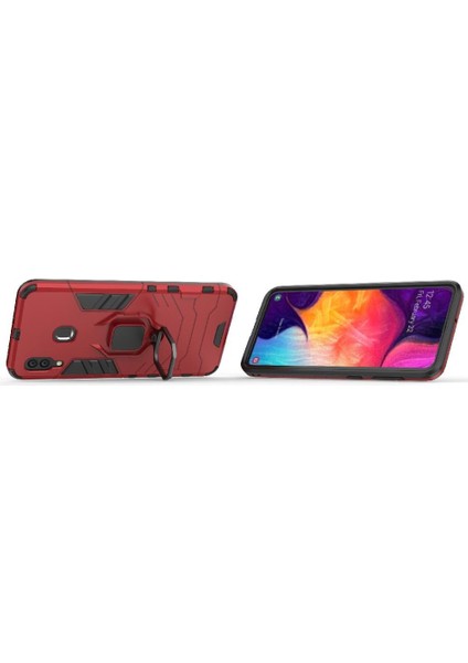 Halka Araba Dağı Kickstand Kılıf Samsung Galaxy Için A30 Kickstand Metal Halka (Yurt Dışından) modelleri