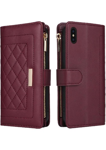 IPhone Xs Max Kart Yuvaları Için Flip Case Cüzdan Kayış Darbeye (Yurt Dışından)