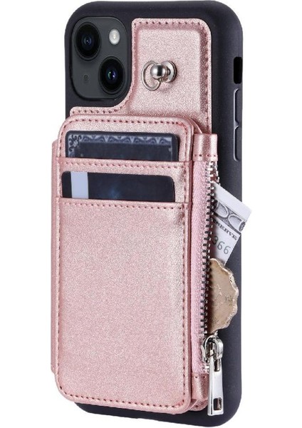 IPhone 15 Için Cüzdan Durumda Artı Rfıd Engelleme Flip Folio Kılıf 3 Büyük Kart (Yurt Dışından)