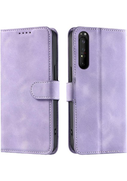 Sony Xperia 1 Iv Bilek Kayışı Cüzdan Kart Yuvaları Için Flip Case Pu Deri (Yurt Dışından)