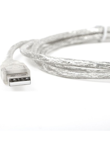 DK-CB-USB2PRNL152 1,5m Usb2.0 Şeffaf Yazıcı Kablosu