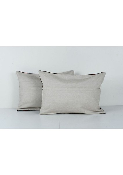 Set Kahverengi Renkli Geometrik El Dokuma Kilim Kırlent Kılıf 45 x 60 cm fırsatları