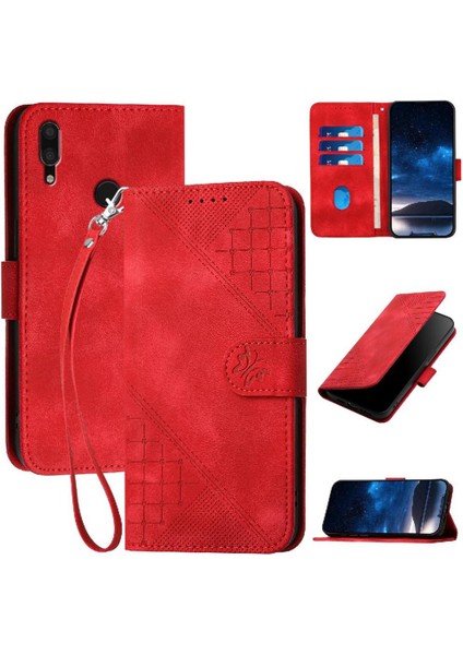 Huawei Huawei 2019 Için Flip Case ve Kredi Kartı Yuvası Yüksek Kaliteli Deri (Yurt Dışından)