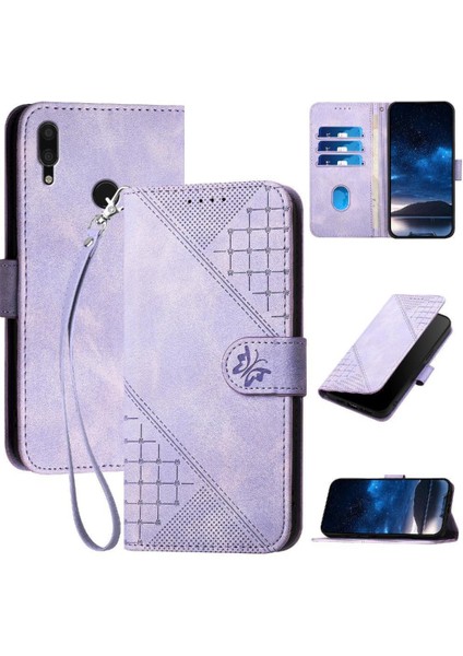 Huawei Huawei 2019 Için Flip Case ve Kredi Kartı Yuvası Yüksek Kaliteli Deri (Yurt Dışından)