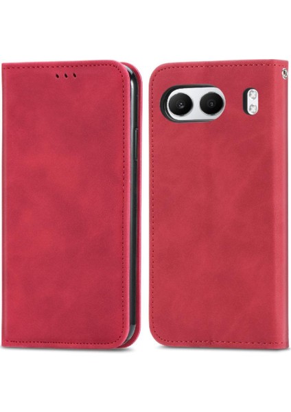 Oneplus Nord 4 Için Flip Case Darbeye Cüzdan Basit Iş Deri (Yurt Dışından)