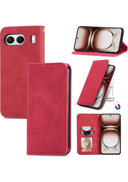 Oneplus Nord 4 Için Flip Case Darbeye Cüzdan Basit Iş Deri (Yurt Dışından) modelleri