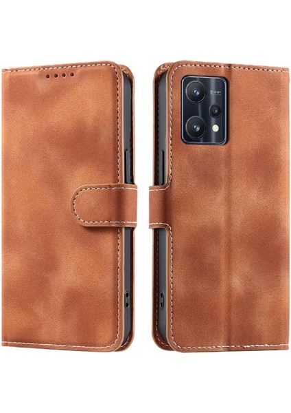 Realme 9 Pro Bilek Kayışı Kickstand Pu Deri Cüzdan Kartı Için Flip Case (Yurt Dışından) indirimleri